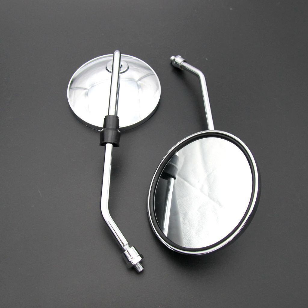 Motorcycle round mirror full metal reflector - Image 2