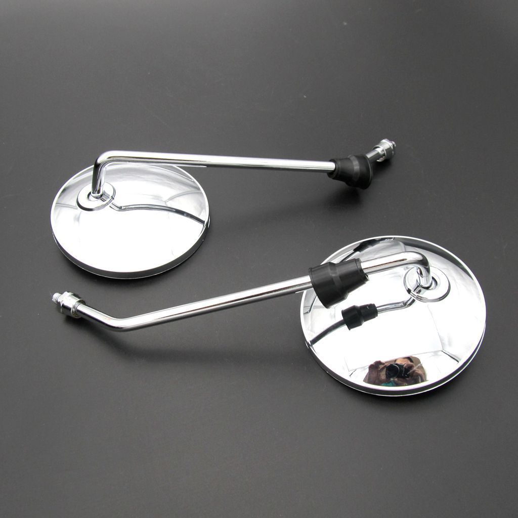 Motorcycle round mirror full metal reflector - Image 3