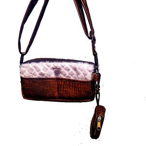 Faux Fur & leather sling bag