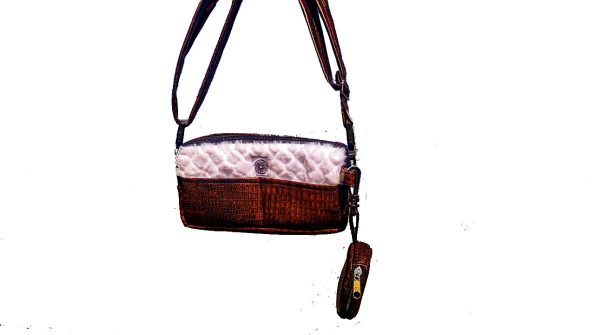 Faux Fur & leather sling bag